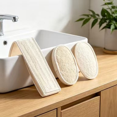 Natural Loofah Bath & Body Scrub Set