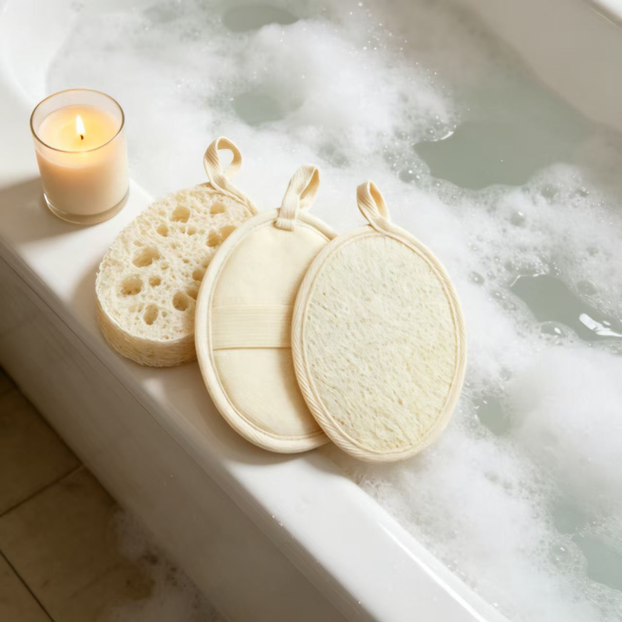 Natural Loofah Shower Scrubber