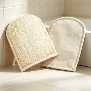 Natural Loofah Exfoliating Bath Mitt