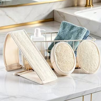 Natural Loofah Bath & Body Scrub Set