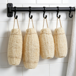 Natural Loofah Body Scrubber 30x35cm